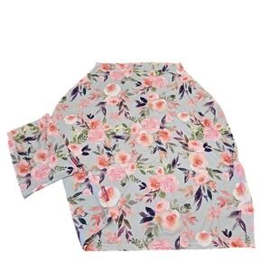 Pobi Baby Nursing Cover Car Seat Canopy Stretchy Floral Print‎